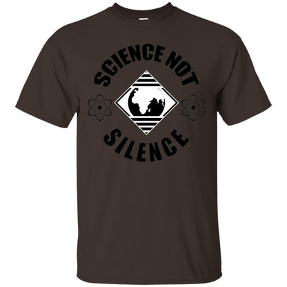 Scientist T-shirt Science Not Silence T-shirt Dark Chocolate