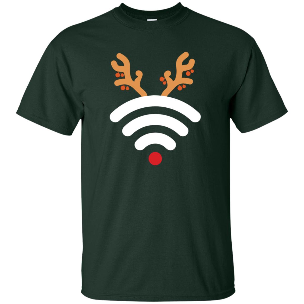 Wifi Signal Symbol Icon Reindeer X-mas Gift Shirt Forest