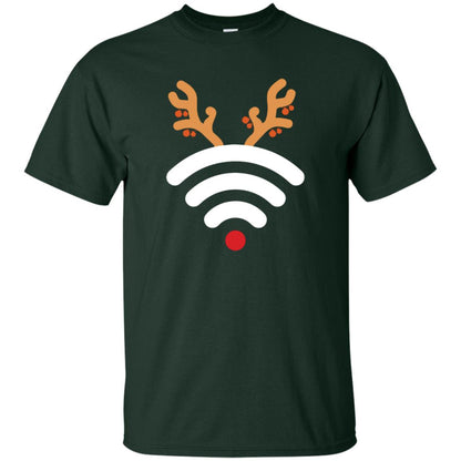 Wifi Signal Symbol Icon Reindeer X-mas Gift Shirt Forest