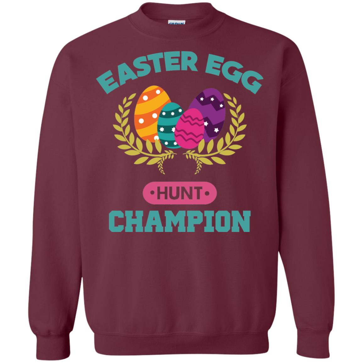 Easter Egg Hunt Champion Easter Day T-shirt Maroon