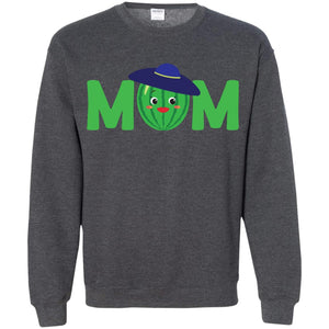 Mom Watermelon Funny Summer Melon Fruit Shirt For MommyG180 Gildan Crewneck Pullover Sweatshirt 8 oz.