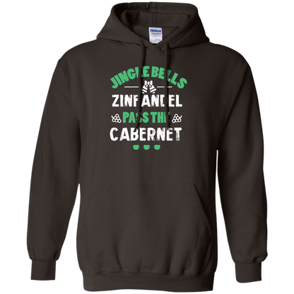 Christmas T-Shirt Jingle Bells Zinfandel Pass The Cabernet Dark Chocolate