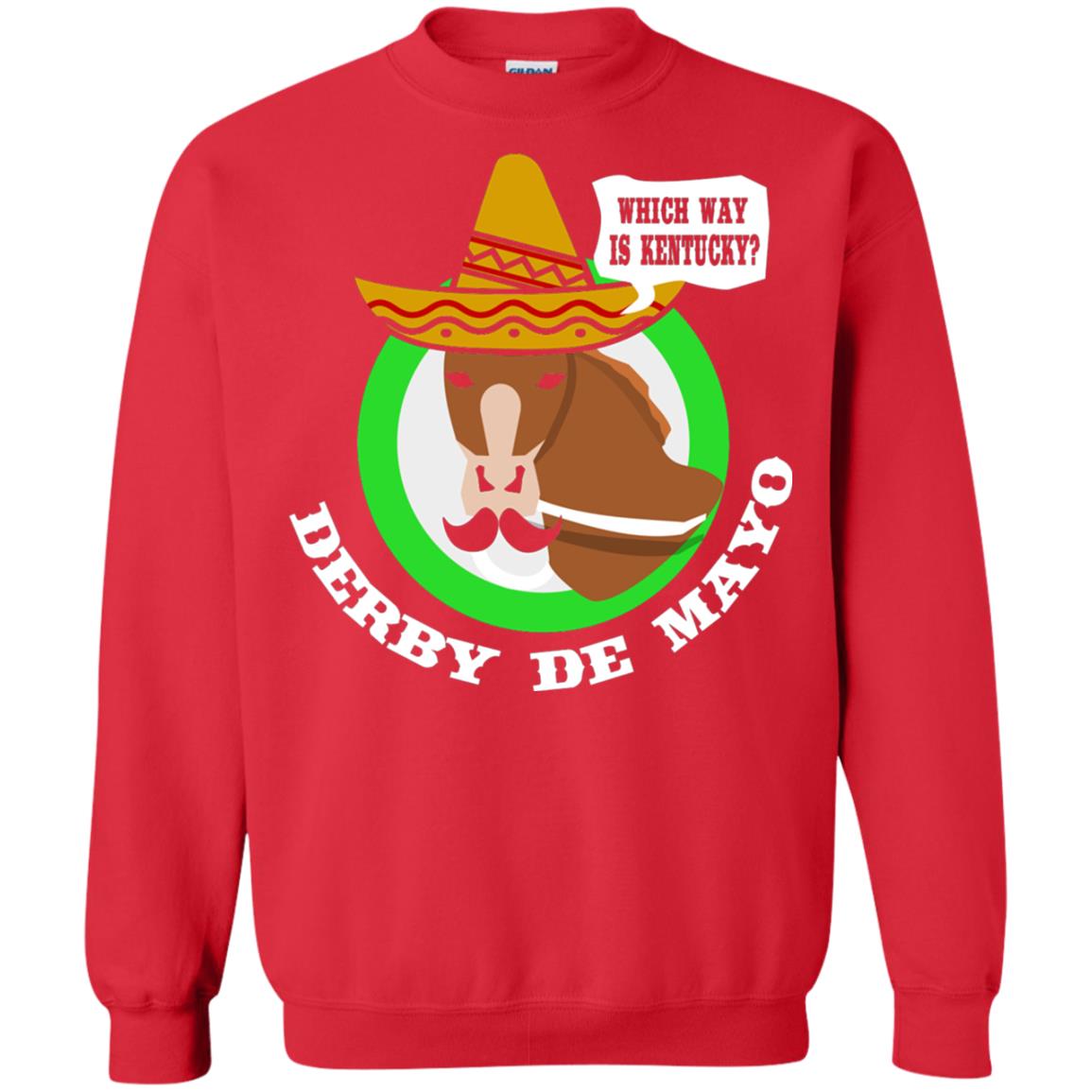 Derby De Mayo Kentucky Sombrero Mexican Horse Race T-shirt Red