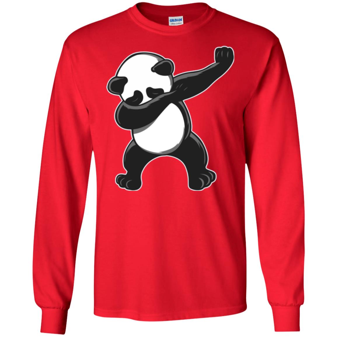 Funny Panda Dab T-shirt Cute Dabbing Panda Red