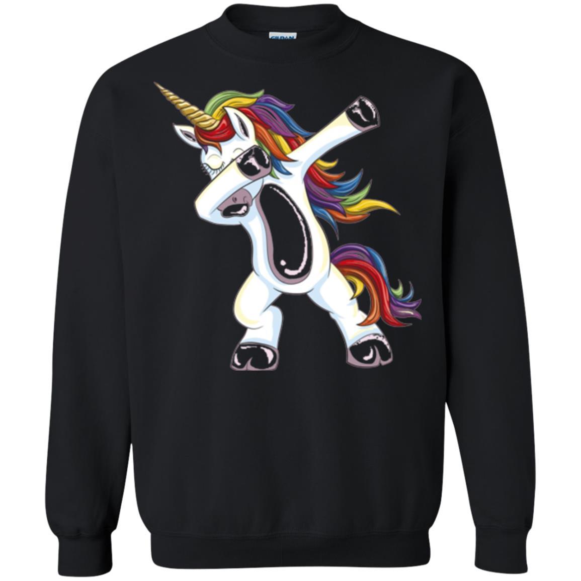 Funny Unicorn T-shirt Dabbing Unicorn T-shirt Black