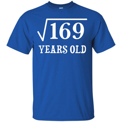 Square Root Of 169 13 Years Old 13th Birthday T-shirt Royal