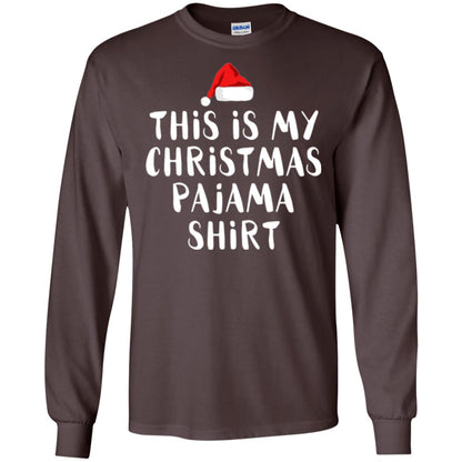 Christmas T-shirt This Is My Christmas Pajama Shirt Dark Chocolate