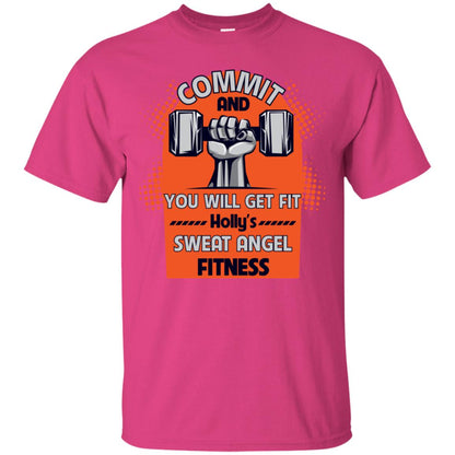 Commit And You Will Get Fit Holly's Sweat Angle Fitness Shirt Heliconia