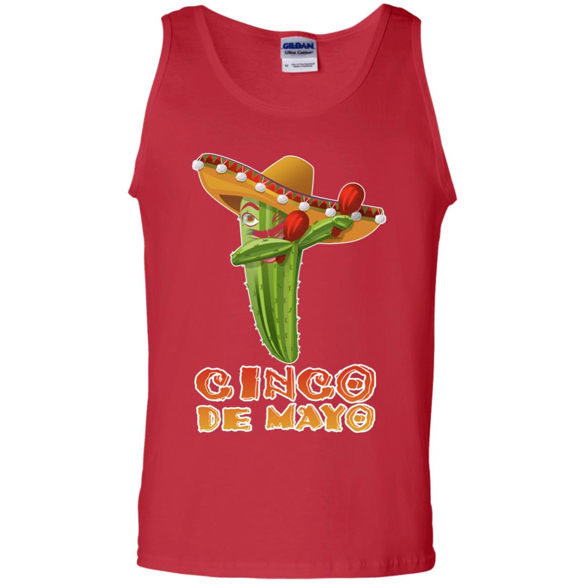 Dabbing Cinco De Mayo Cactus Shirt Red