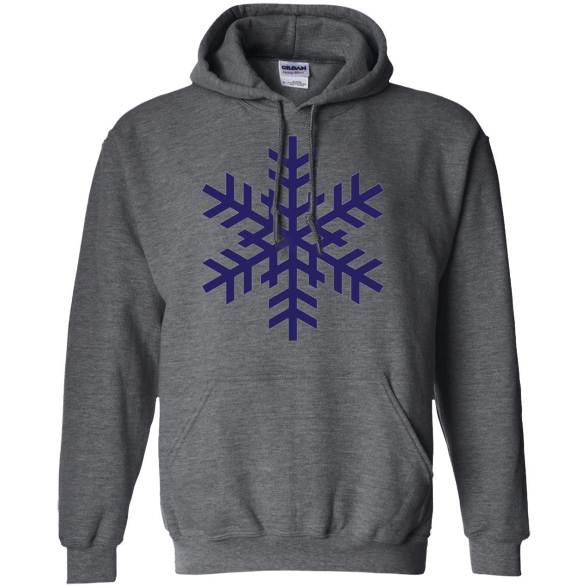 Christmas T-shirt Navy Blue Snowflake T-shirt Dark Heather