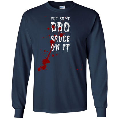 Put Some Bbq Sauce On It Funny Ketchup Squirt Drip Navy