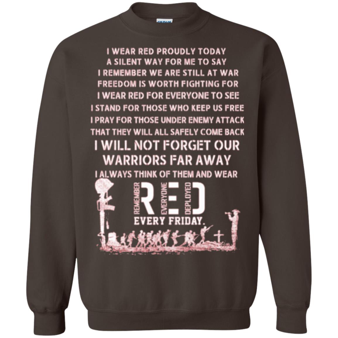 Red Friday Military T-shirt Wear Red Friday Dark Chocolate