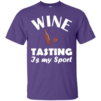 Wine Tasting Is My Sport Wine Lover Shirt Purple
