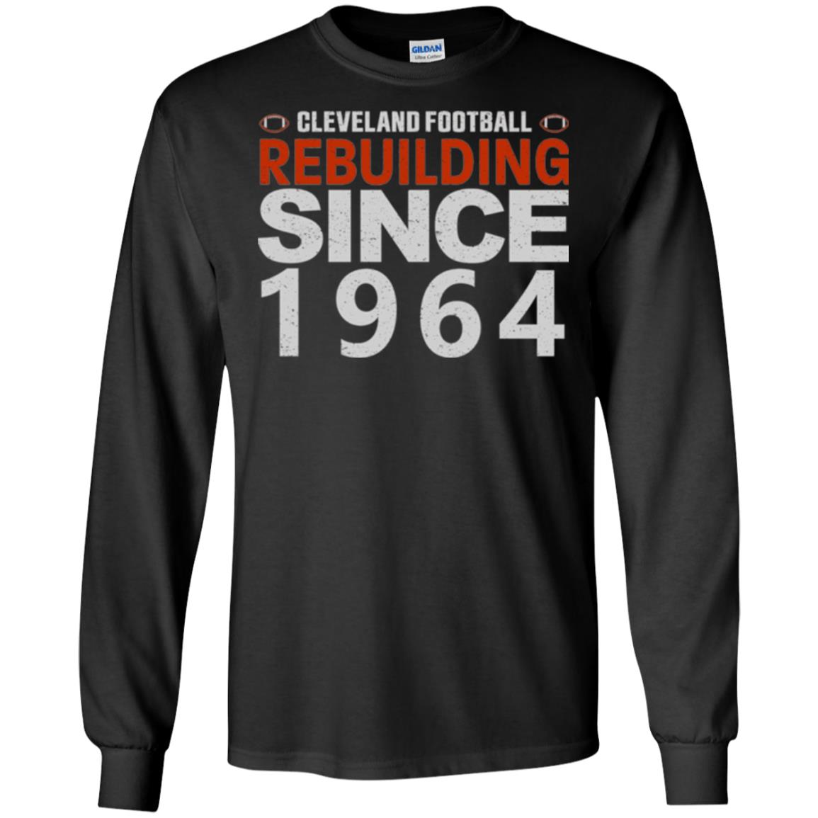 Football T-shirt Cleveland Football Rebuilding Since 1964 Black