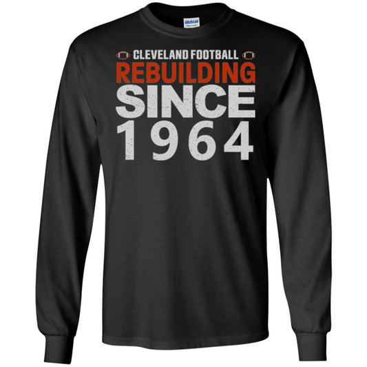 Football T-shirt Cleveland Football Rebuilding Since 1964 Black