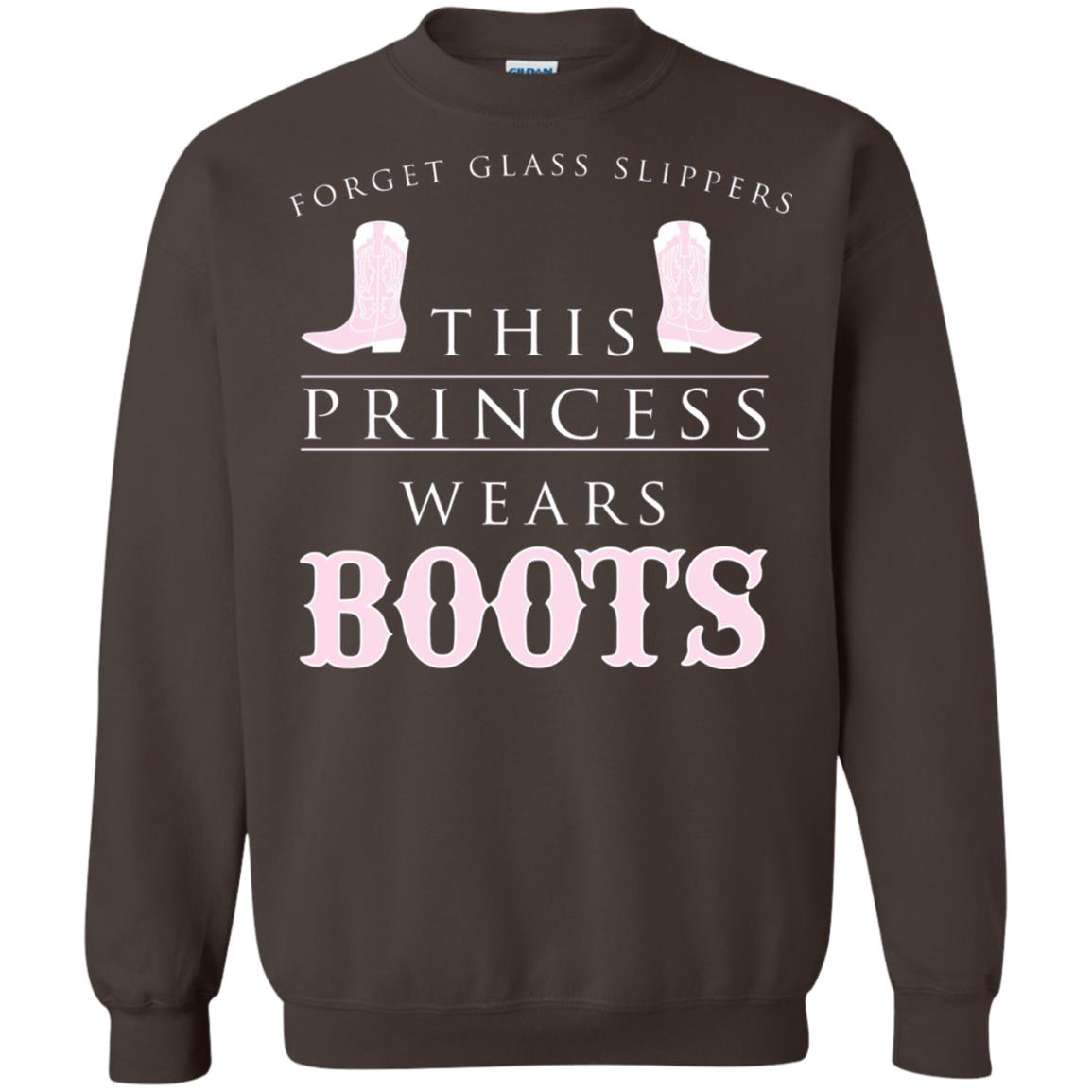 Forget Glass Slippers This Princess Wears Boots T-shirt Dark Chocolate