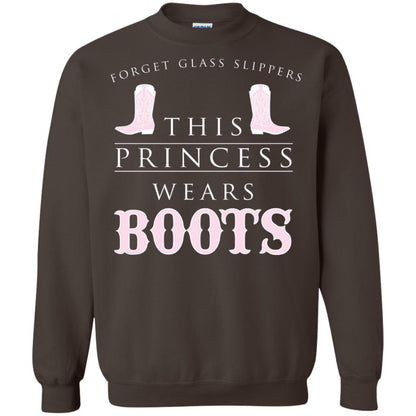 Forget Glass Slippers This Princess Wears Boots T-shirt Dark Chocolate