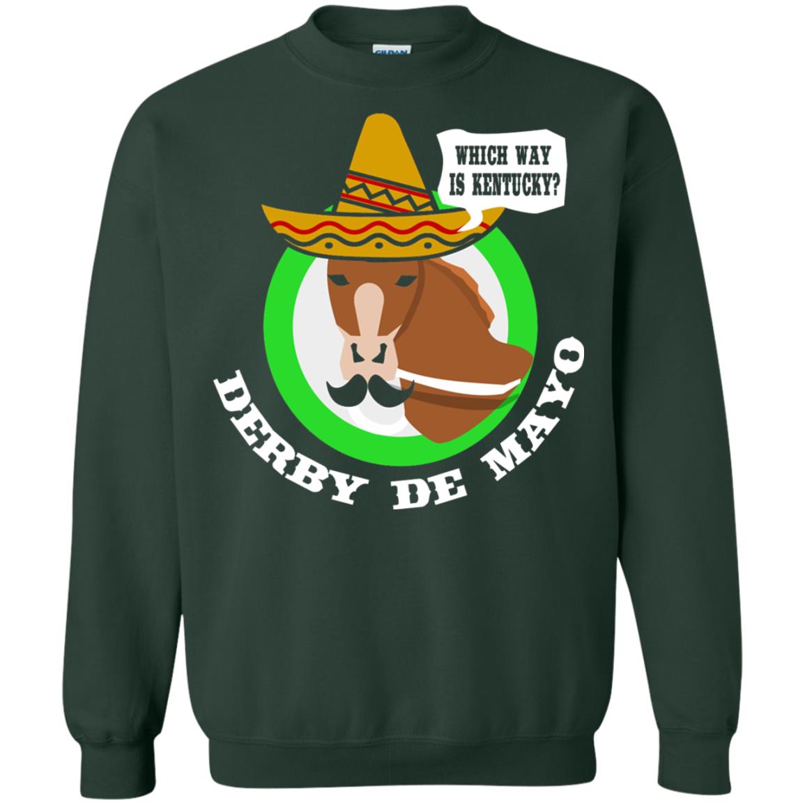 Derby De Mayo Kentucky Sombrero Mexican Horse Race T-shirt Forest Green