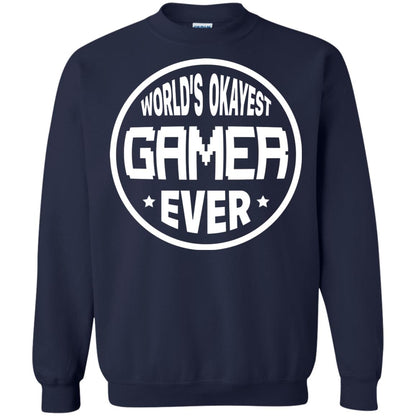 World’s Okayest Gamer Ever Best T-shirt For Gaming Lover Navy
