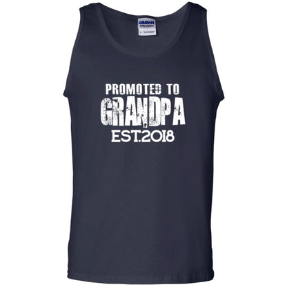 Papa T-shirt Promoted To Grandpa Est 2018 T-shirt Navy