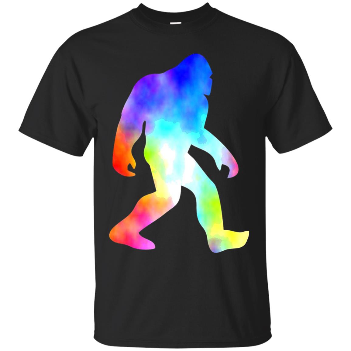 Bigfoot Sasquatch Neon T-shirt Black