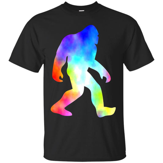 Bigfoot Sasquatch Neon T-shirt Black