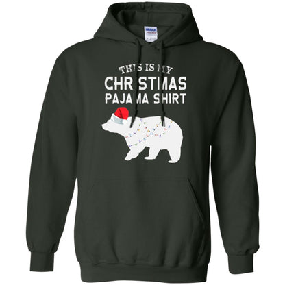 Polar Bear T-shirt This Is My Christmas Pajama Forest Green