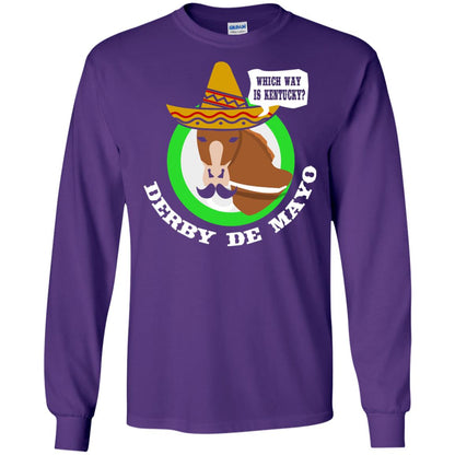 Derby De Mayo Kentucky Sombrero Mexican Horse Race T-shirt Purple