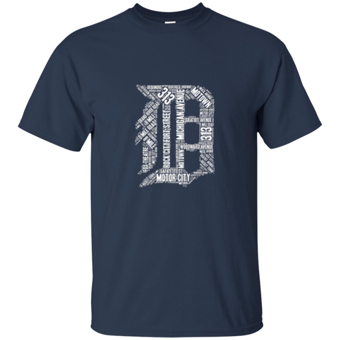 Detroit T-shirt Graphic D Navy