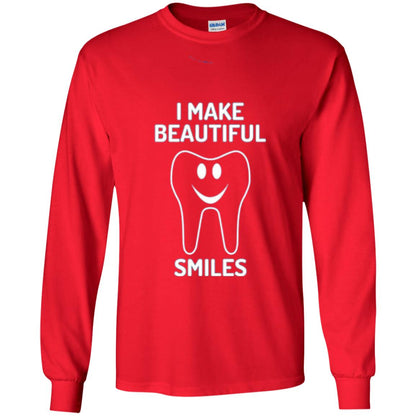 Dentist T-shirt I Make Beautiful Smiles Red