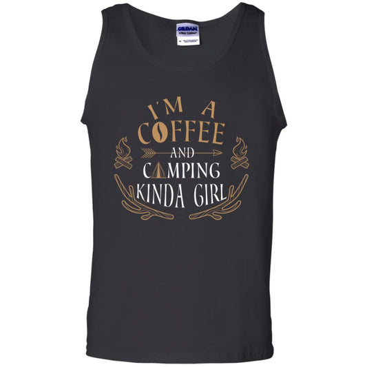 I'm A Coffee And Camping Kinda Girl Shirt Black