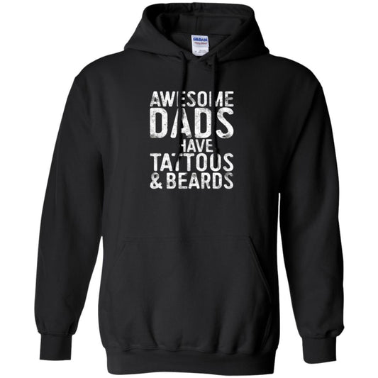 Daddy T-shirt Awesome Dads Have Tattoos And Beards Black