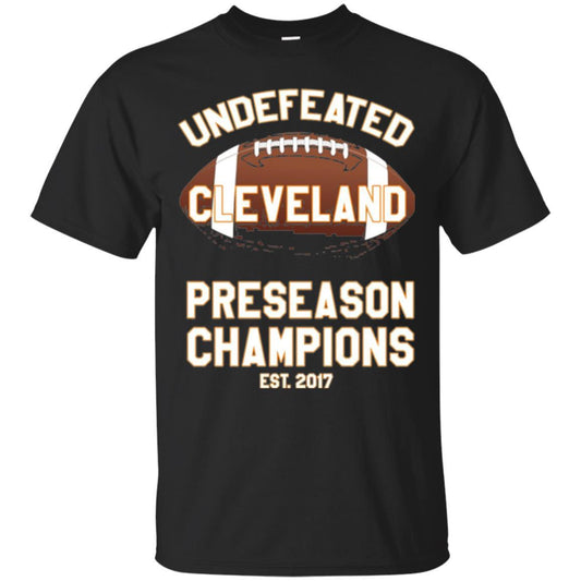 Football T-shirt Cleveland Football Undefeated Preseason Champion Black