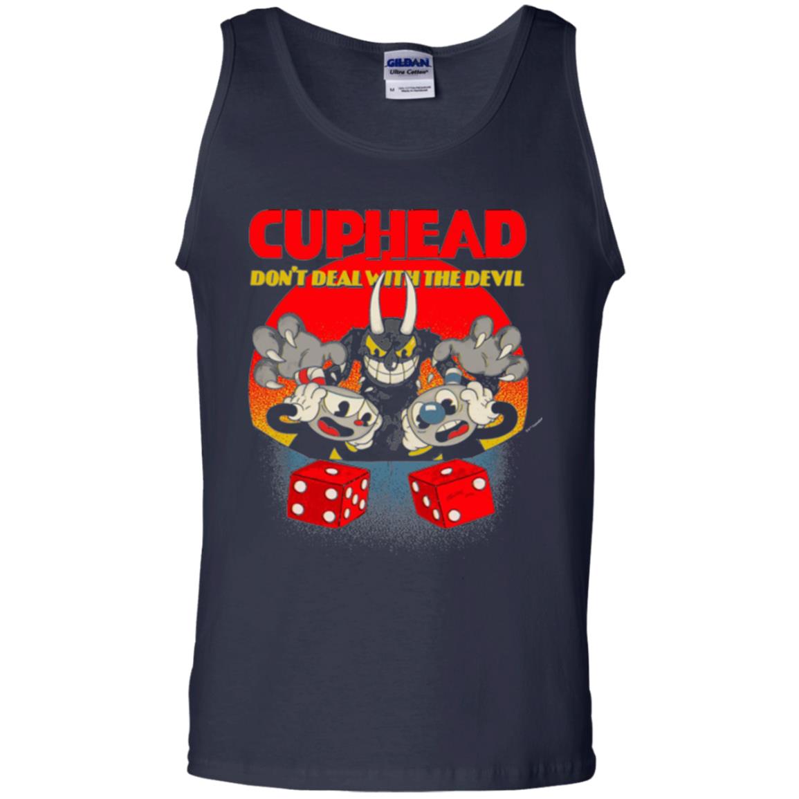 Video Game T-shirt Cuphead And Mugman Devil_s Dice Navy