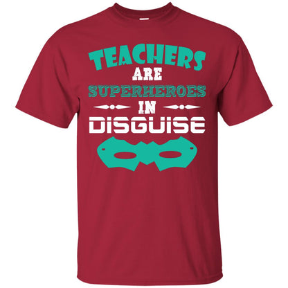 Teachers Are Superheroes In Disguise Movie Lover T-shirt Cardinal
