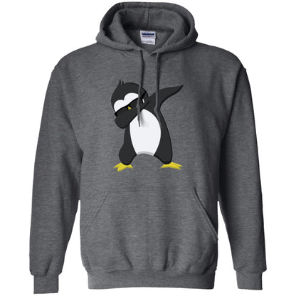 Chirstmas T-shirt Dabbing Penguin Dark Heather