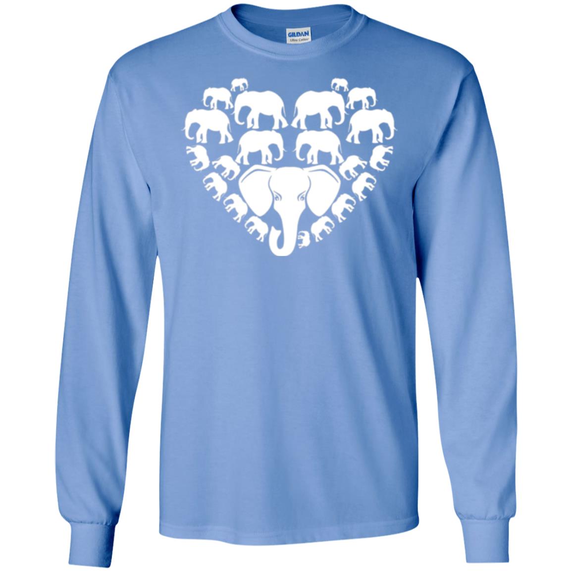 Elephant Lovers T-shirt Special Elephant Heart Carolina Blue