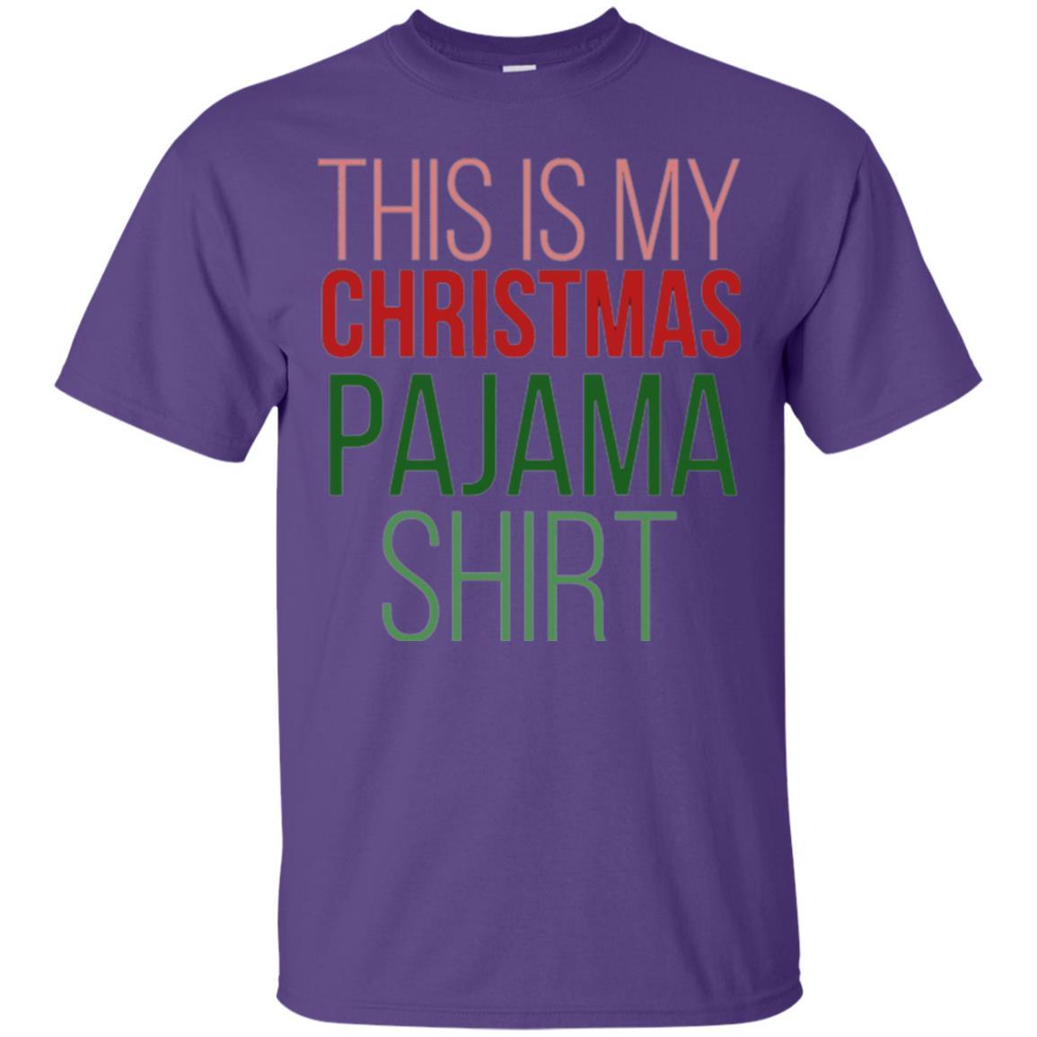 Christmas T-shirt This Is My Christmas Pajama Purple