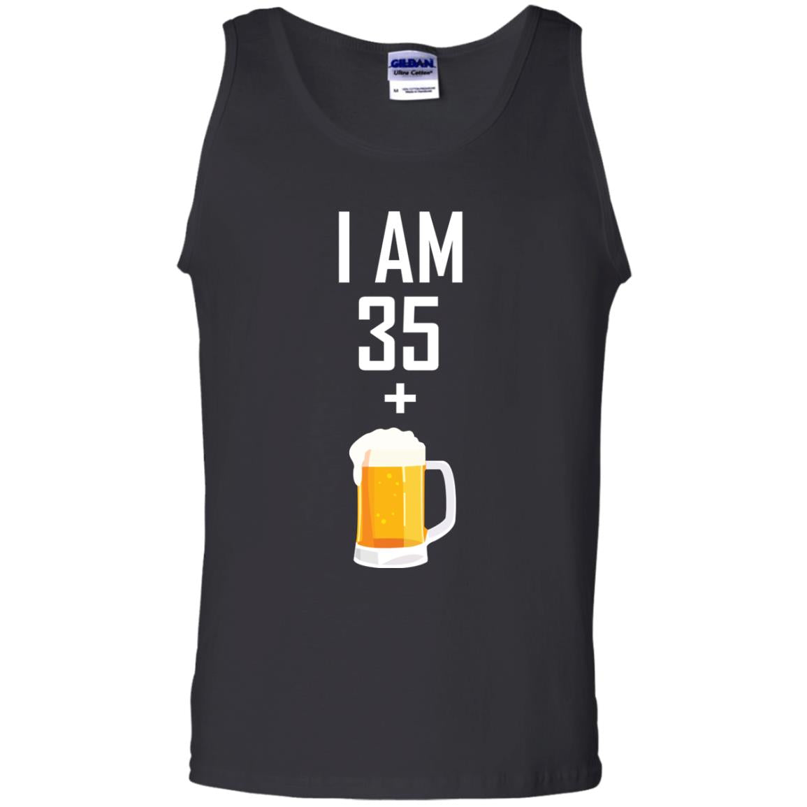 I Am 35 Plus 1 Beer 36th Birthday T-shirt Black