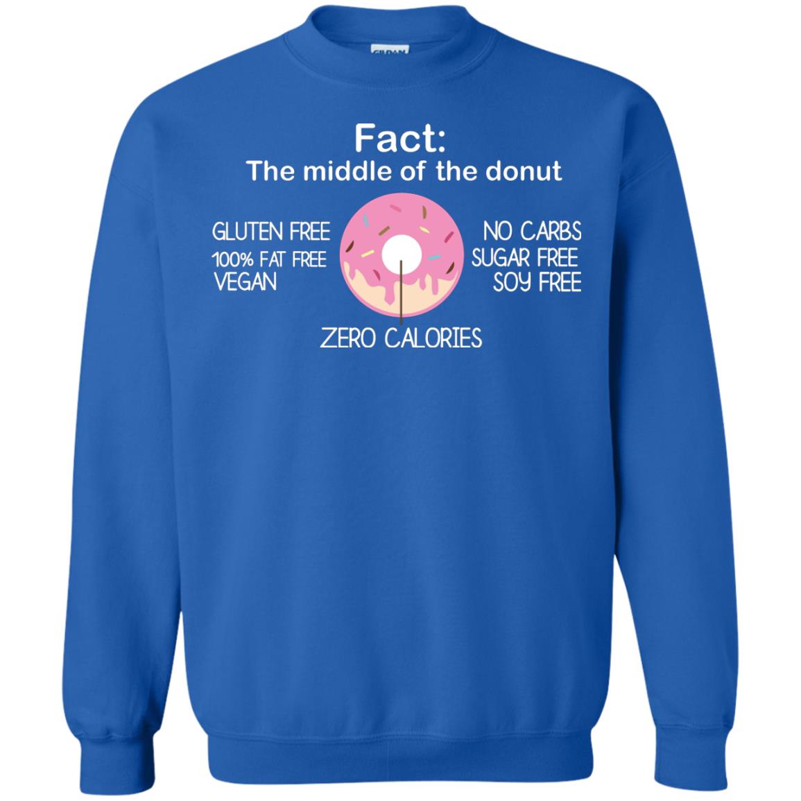 Fact The Middle Of The Donut Zero Calories Shirt Royal