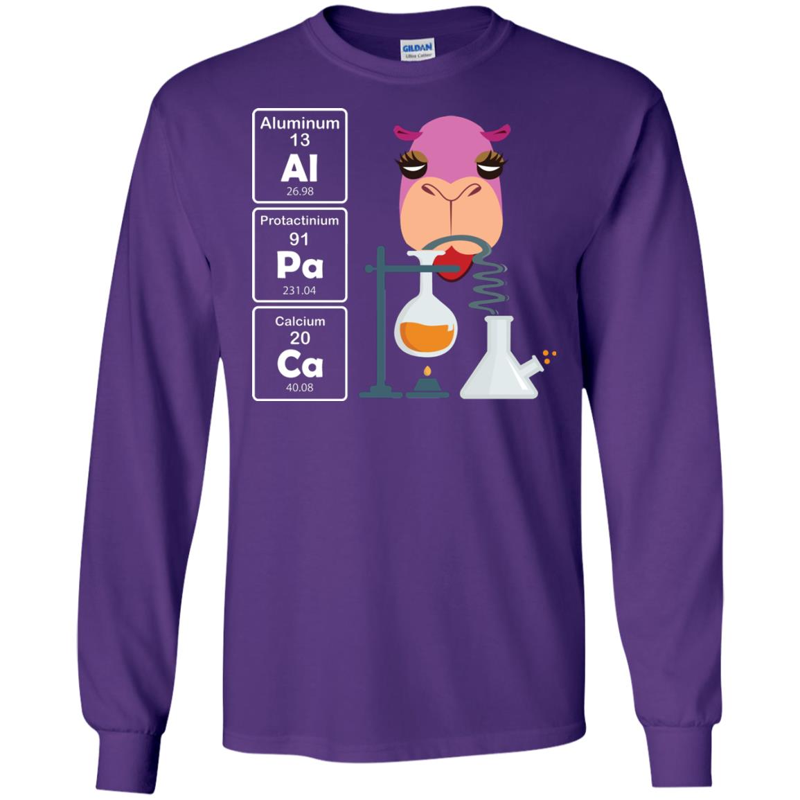 Al-pa-ca Funny Element Chemistry Alpaca Lover Shirt Purple