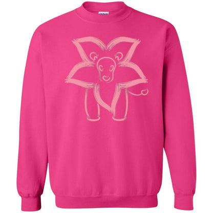 Cartoon T-shirt Flower Lion Outline Graphic Heliconia