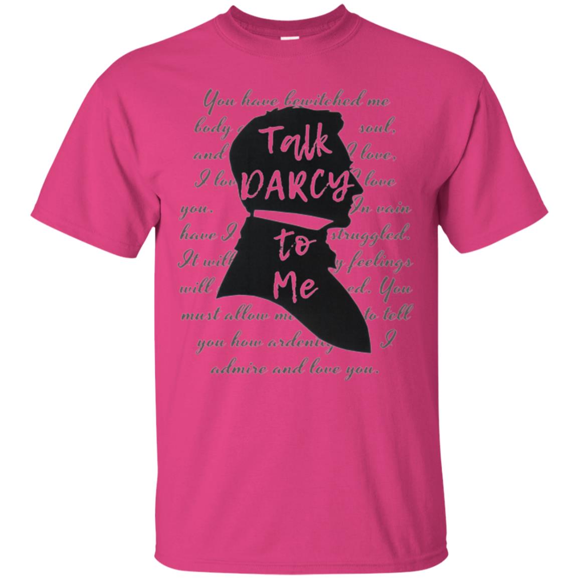 Funny Bookworm T-shirt Talk Darcy To Me Heliconia