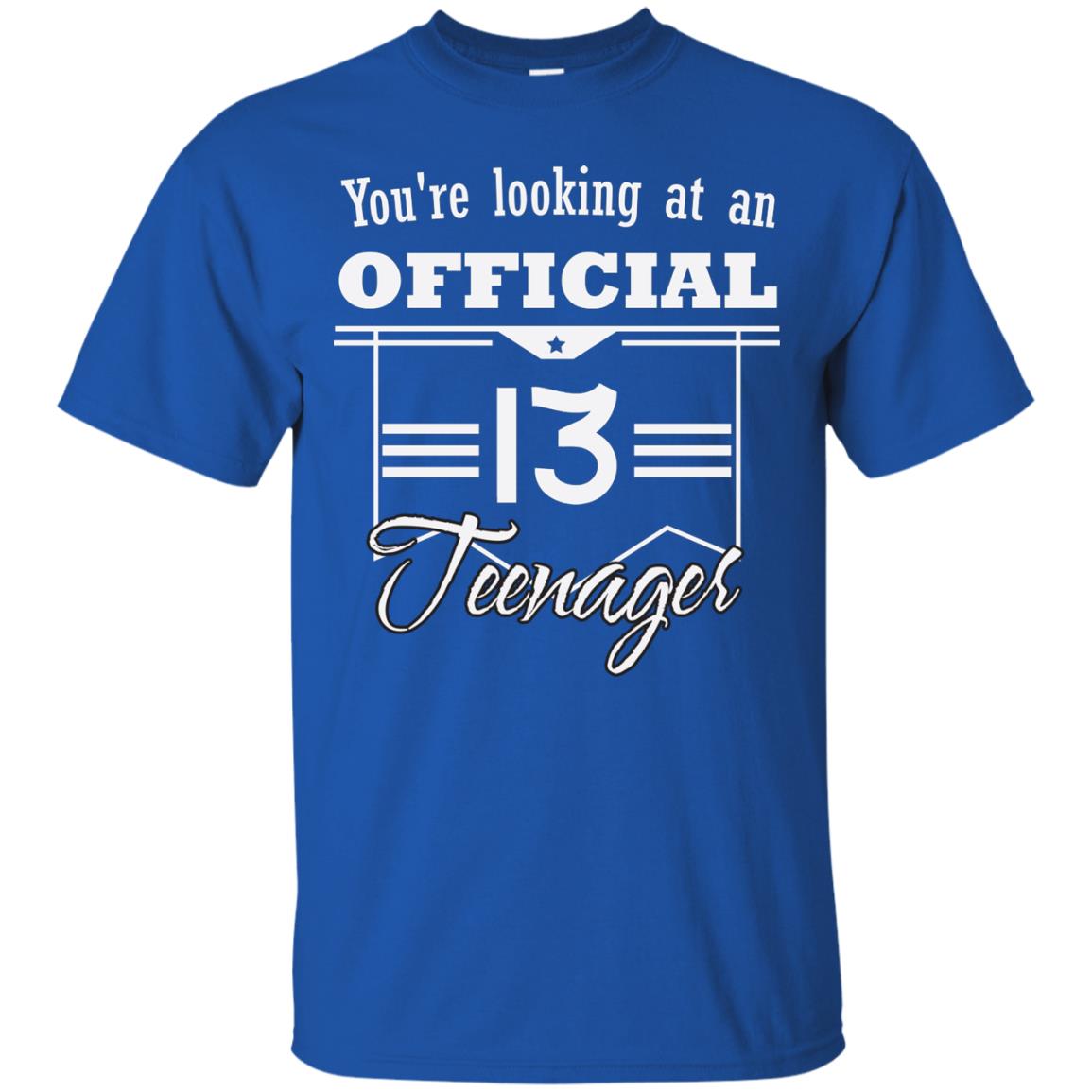 You're Looking At An Official 13 Teenager 13rd Birthday Shirt Royal
