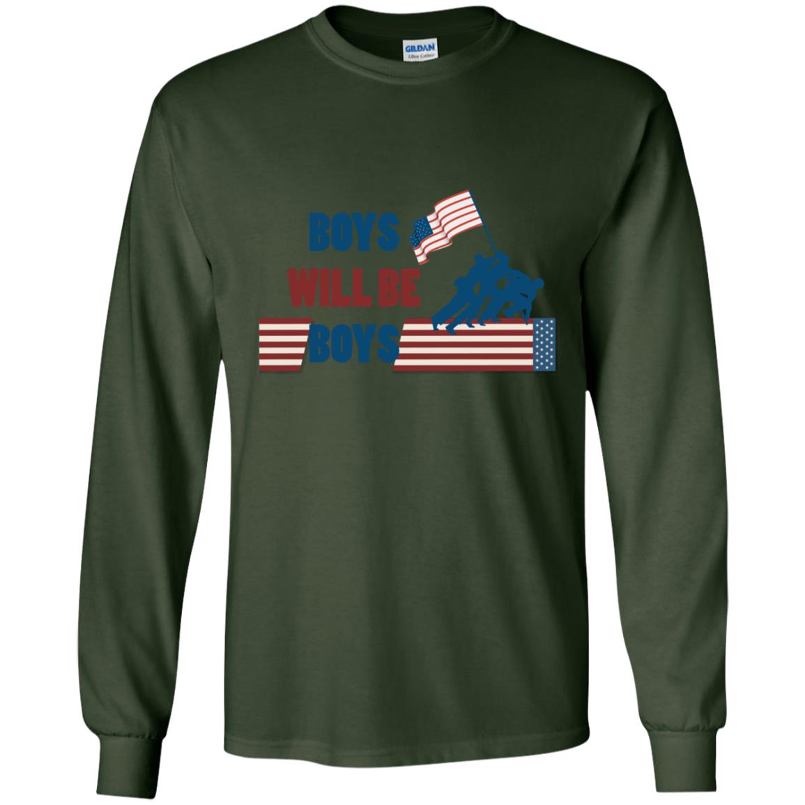 Boys Will Be Boys Military Shirt Forest Green