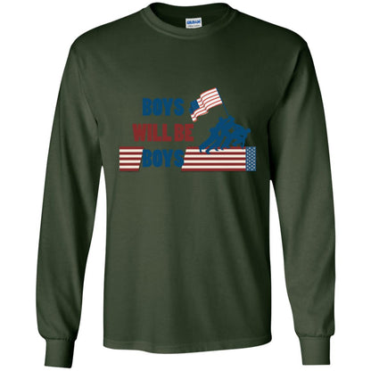 Boys Will Be Boys Military Shirt Forest Green