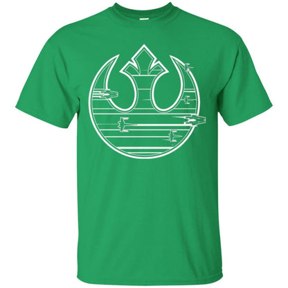 Film T-shirt Last Jedi Rebel Resistance Ship Logo Irish Green