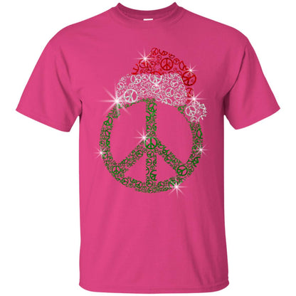 Peace Sign With Santa Ha Christmas Idea Gift Shirt Heliconia