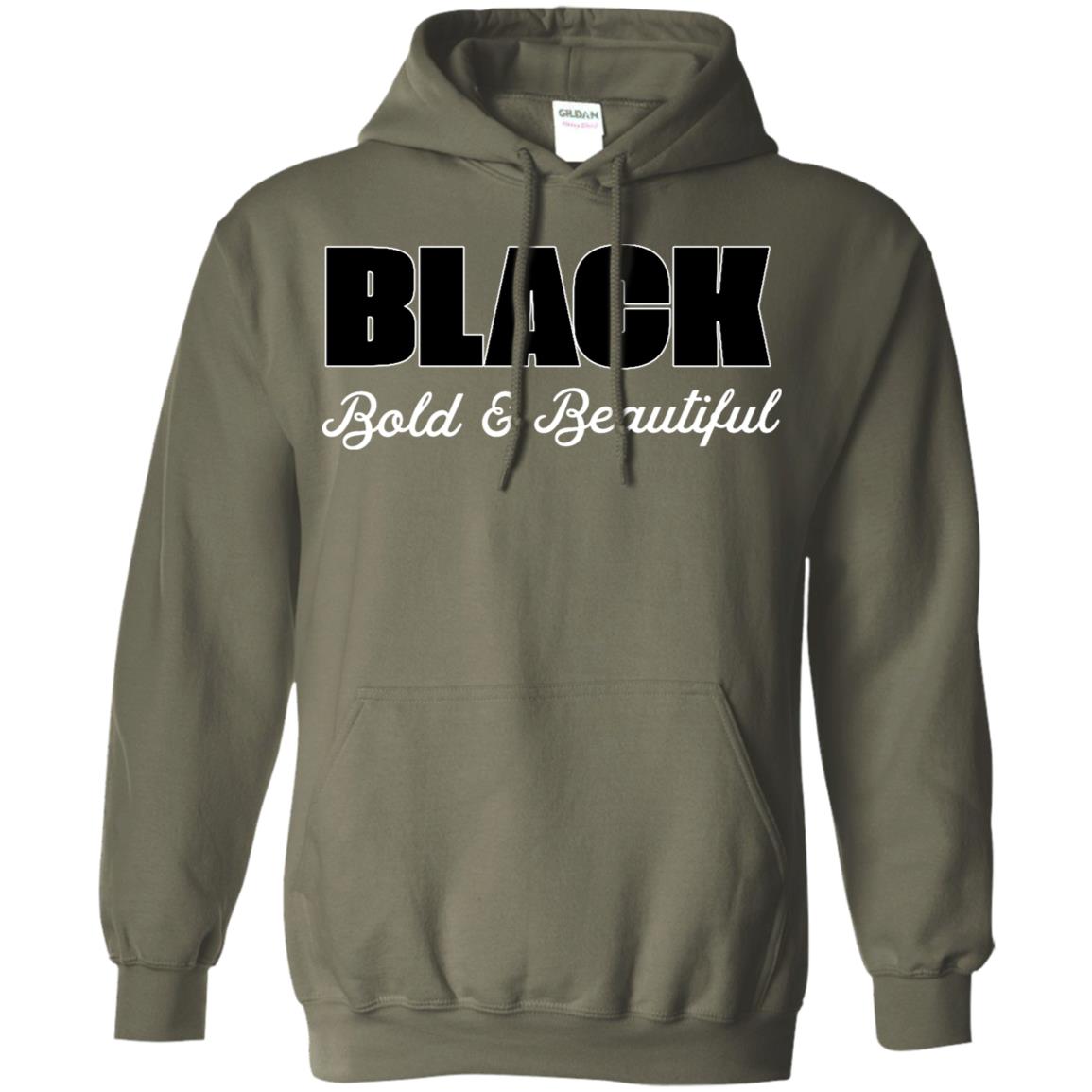 Black Bold And Beautiful Shirt Military Green