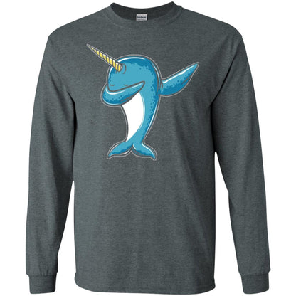 Dabbing Narwhal T-shirt Dark Heather